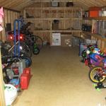 Plenty of storage space in over-sized shed