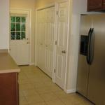 Kitchen with view of laundry area